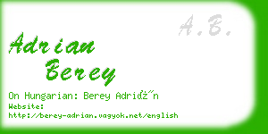 adrian berey business card
